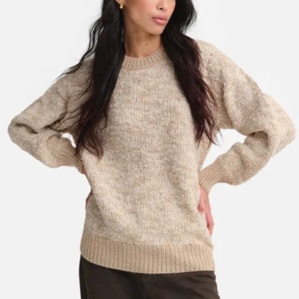 MATE the Label Alpaca Teddy Crew Neck Sweater Womens